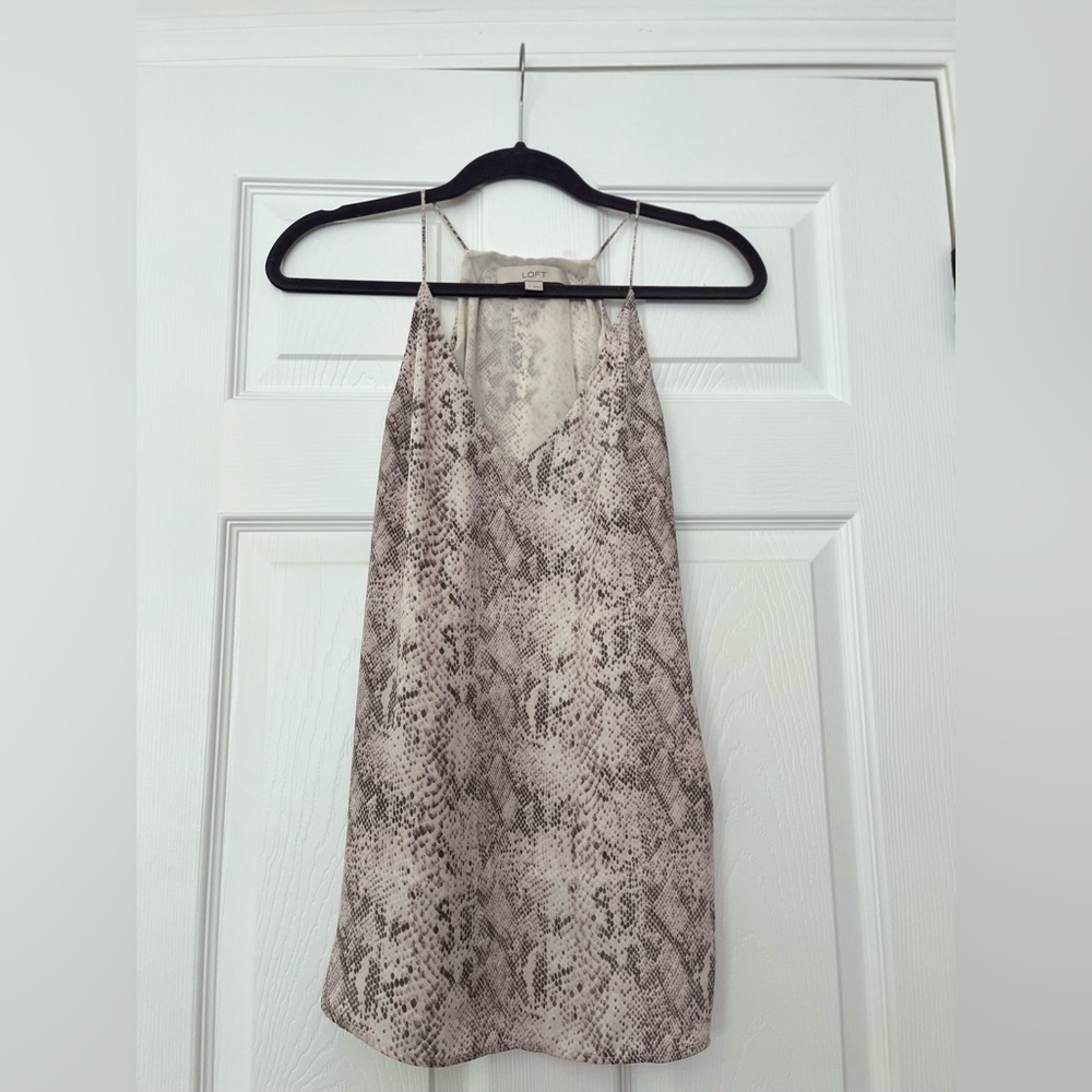 LOFT Snakeskin Print Tank Top